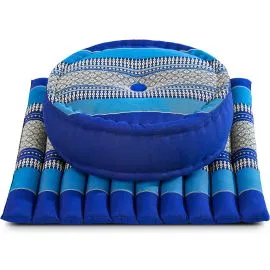 Kapok Meditationskissen Set L (Blau)