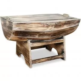 Tisch-Fass aus Bali, klappbar, Nr. 22 (Braun)