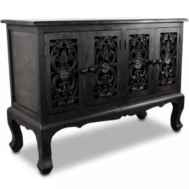 4 triges Sideboard aus Thailand mit Schnitzereien verziert, Nr.15