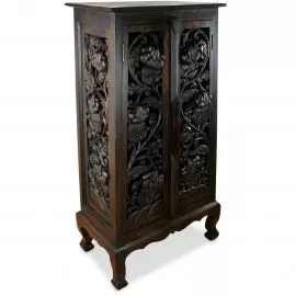 Massiver, Blumen verzierter Wohnzimmerschrank, Nr.16