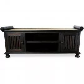 Asiatisches Rattansideboard mit 2 Tren schlicht Nr.24