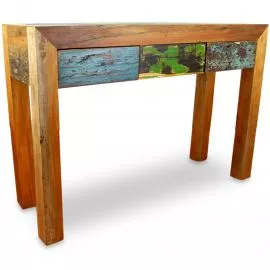 Java Teakholz-Anrichte aus recyceltem, bunten Bootsholz,  Nr.317