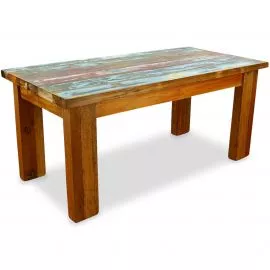 Java, Tisch aus buntem, recyceltem Teakholz/Bootsholz, Nr.67