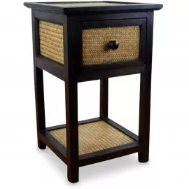 Asiatisches Rattanschrnkchen  hoch mit 1 Schublade , Nr.46