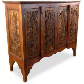 Massives Sideboard mit thailndischer Drachenschnitzerei, Nr.67