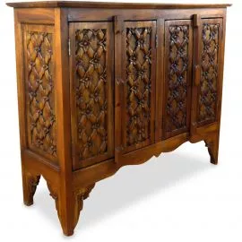 Massives Sideboard mit Blumenmuster, Nr.68