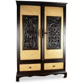 Groer Rattanschrank, Kleiderschrank, Nr.87