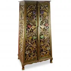 Groer Glasmosaikschrank mit Blumenmuster, Nr.89