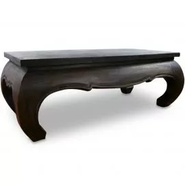Asiatischer Opiumtisch, 100 x 50 cm (Dunkelbraun)