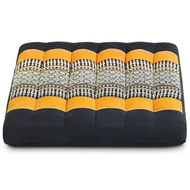Kapok Sitzkissen 35 cm (Schwarz/Orange)