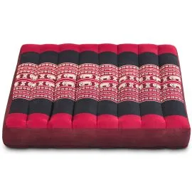 Kapok Sitzkissen 50 cm (Rot/Elefanten)