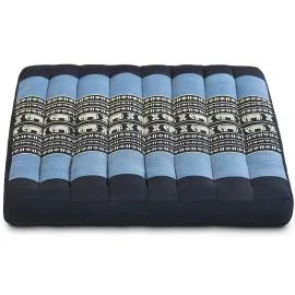 Kapok Sitzkissen 50 cm (Blau/Elefanten)