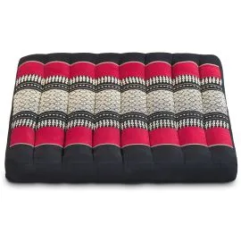 Kapok Sitzkissen 50 cm (Schwarz/Rot)