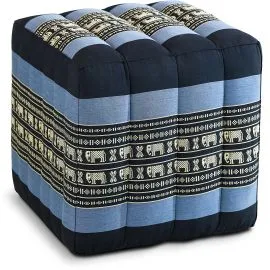 Kapok W�rfelkissen (Blau/Elefanten)