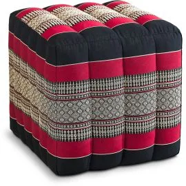Kapok W�rfelkissen (Schwarz/Rot)