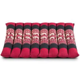 Kapok Steppkissen 35 cm (Rot/Elefanten)