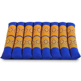 Kapok Steppkissen 35 cm (Blau/Gelb)