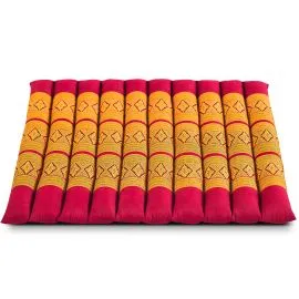 Kapok Steppkissen 50 cm (Rot/Gelb)