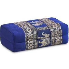 Kapok St�tzkissen, Deluxe (Blau/Elefanten Seide)