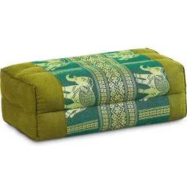 Kapok St�tzkissen, Deluxe (Gr�n/Elefanten Seide)