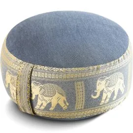 Kapok Zafukissen klein, Deluxe (Grau/Elefanten Seide)