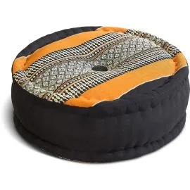 Kapok Zafukissen gro�, Classic (Schwarz/Orange)