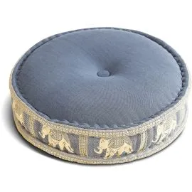 Kapok Zafukissen gro�, Deluxe (Grau/Elefanten Seide)